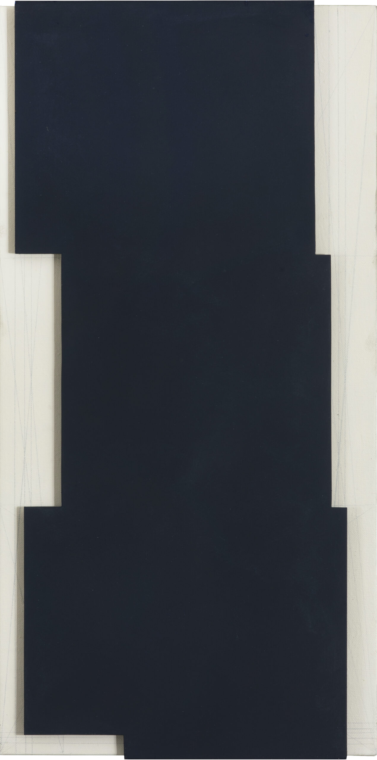 Diagonale, 1979, Acrylic and painted aluminium on canvas, 80 x 40 cm